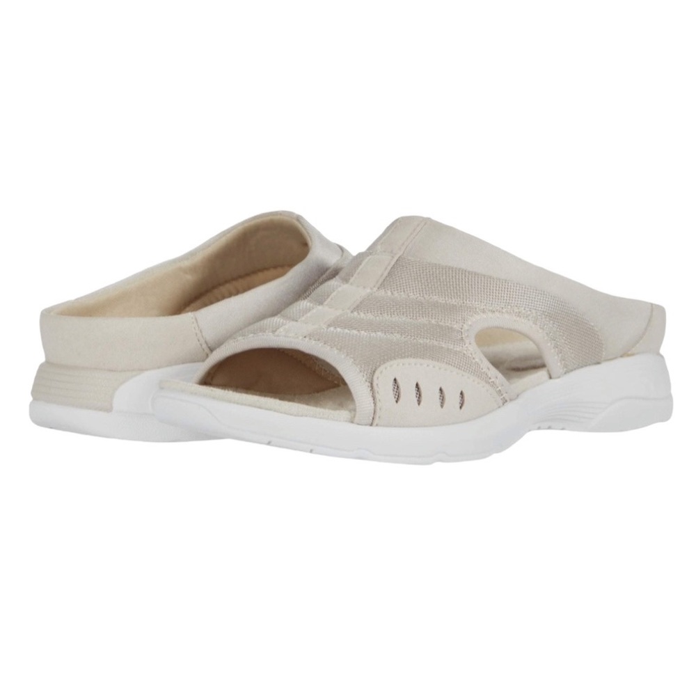 Easy Spirit Traciee2 Medium Gray WW Open Toe Slides - BNIB